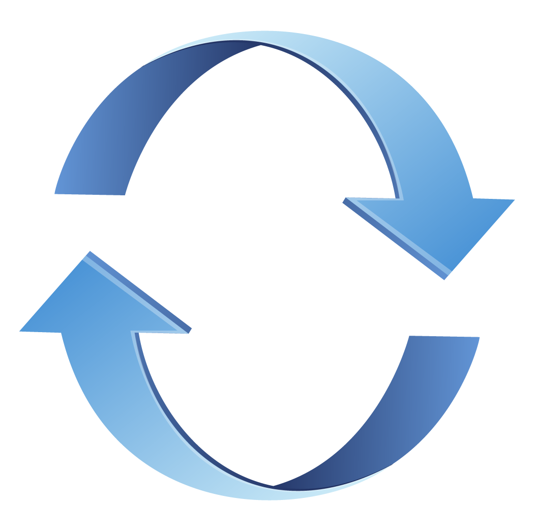 Two Blue Arrows Circle Free Image Download