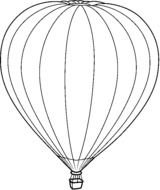 Hot Air Balloon Clip Art Black And White N3