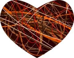 heart in different threads as picture
