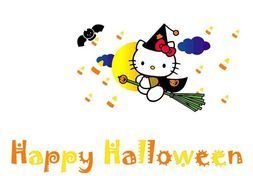 Hello Kitty Halloween as a graphic illustration
