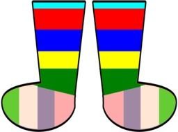 painted striped socks