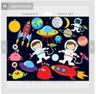 Space And Astronaut Clip Art
