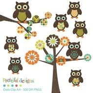 Tree Owl Clip Art N5
