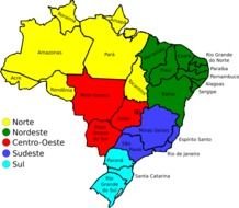 Brazil Map States drawing