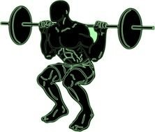tezhevolvesa drawing with a barbell in his hands