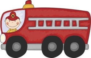 red Fire Truck Clip Art drawing