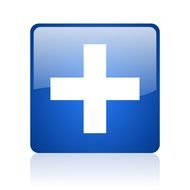 Clip art of blue Hospital Symbol
