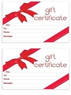 Gift certificates