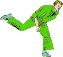 Clip art of the man in a green costume