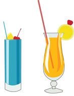 isolated refreshing cocktails