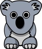 cartoon koala cub