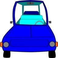 Cartoon Car With People