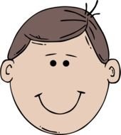 Clip art of man Face