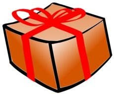 orange ,gift, red, ribbon