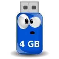 USB Memory Stick with face, drawing