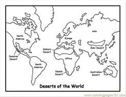 World Map Coloring Page