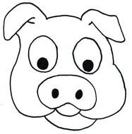 Pig Face Coloring Page
