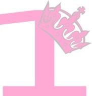Pink Number 1 Clip Art N5