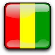 Guinea Flag Country Nationality Square Button