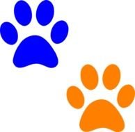 Blue Paw Print Clip Art N7