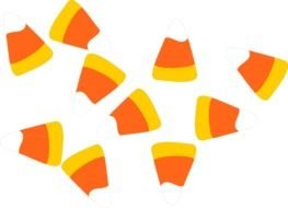 Candy Corn at white Background, Clip Art