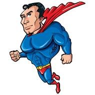 muscular Cartoon Superman