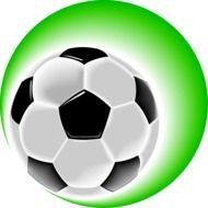 soccer ball on the green background