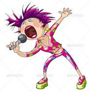 Female Singer Clip Art N3
