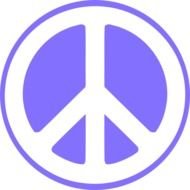 Pink Peace Sign drawing