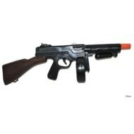 Zwarte Tommy Gun Plastic Formaat Ongeveer 50 Cm