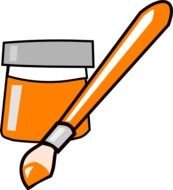 Orange Paint Splatter Clip Art N9
