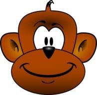 Cartoon Monkey Head N3