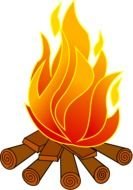 hot Camp Fire drawing
