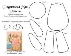 Gingerbread Man Paper Piecing Pattern
