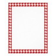 Red Checkered Picnic Tablecloth Border