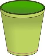 Clipart of green trash Bin