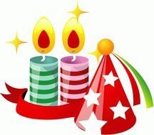 Star Candle Vector Lines