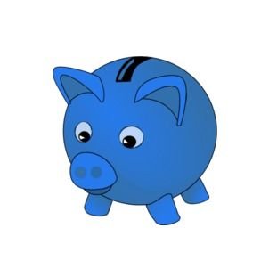 Piggy Bank Vector Clip Art