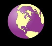 Earth With Black Background