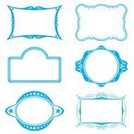 Blue Frames as a graphic illustration