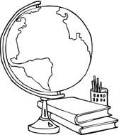 Globe Coloring Page