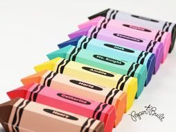 isolated crayons
