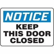 Keep Door Closed Sign N2
