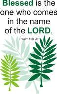 Palm Sunday text Clip Art drawing