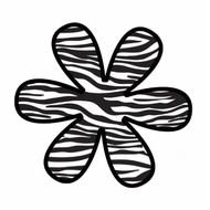 Zebra Stripes With Blue Ribbon And Bow Pattern Acrylic Cut Out