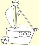 Toy Boat Clip Art Drawing