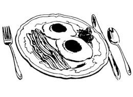 Breakfast Food Clip Art Black And White N2