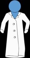 Lab Coat On Blue Figure drawing