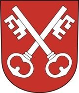 red banner with keys