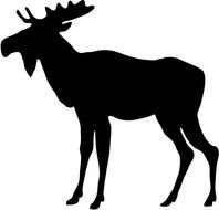 Clipart of Moose Silhouette